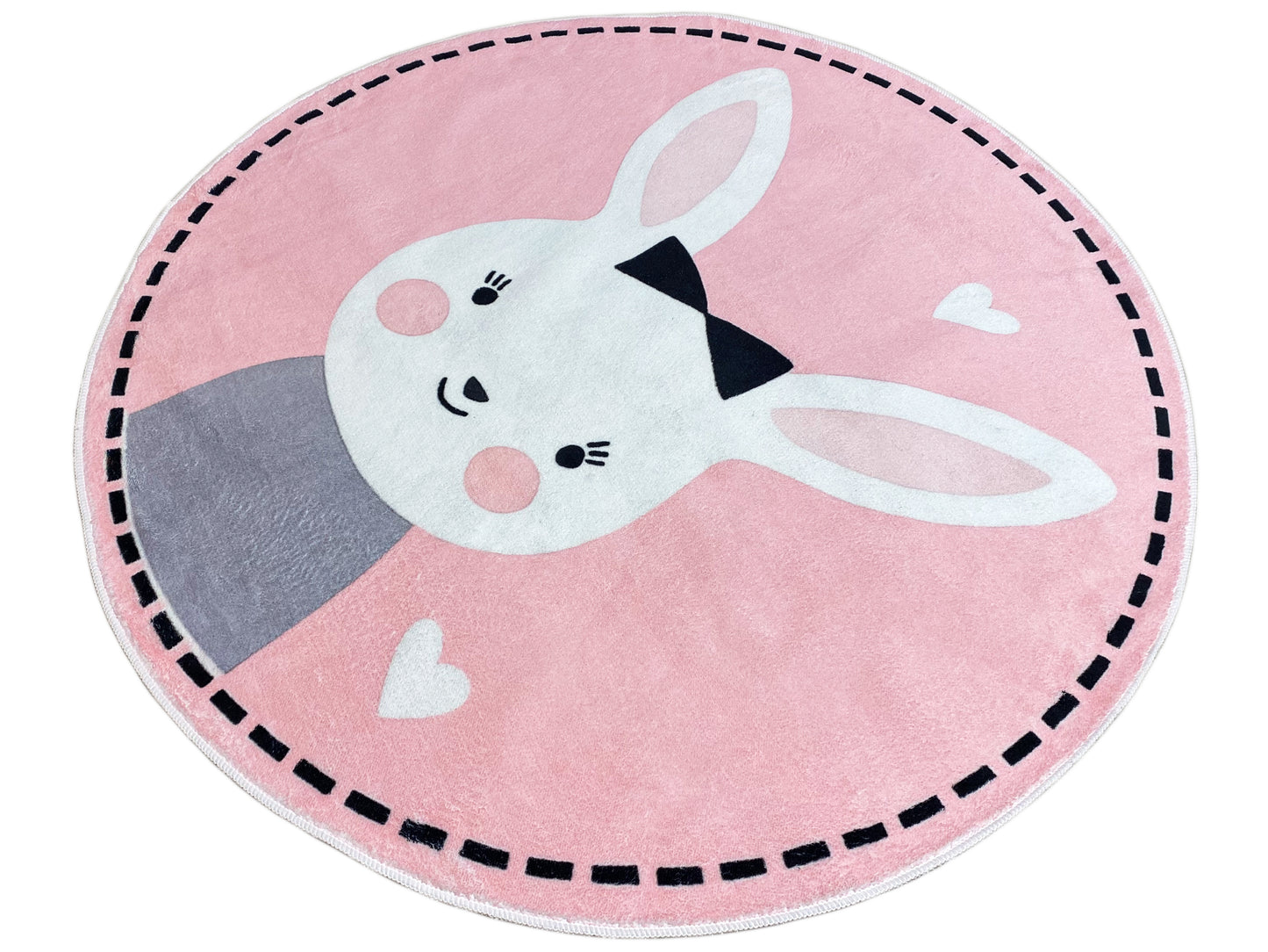 Tappeto rotondo per bambini Coniglio, 120 cm