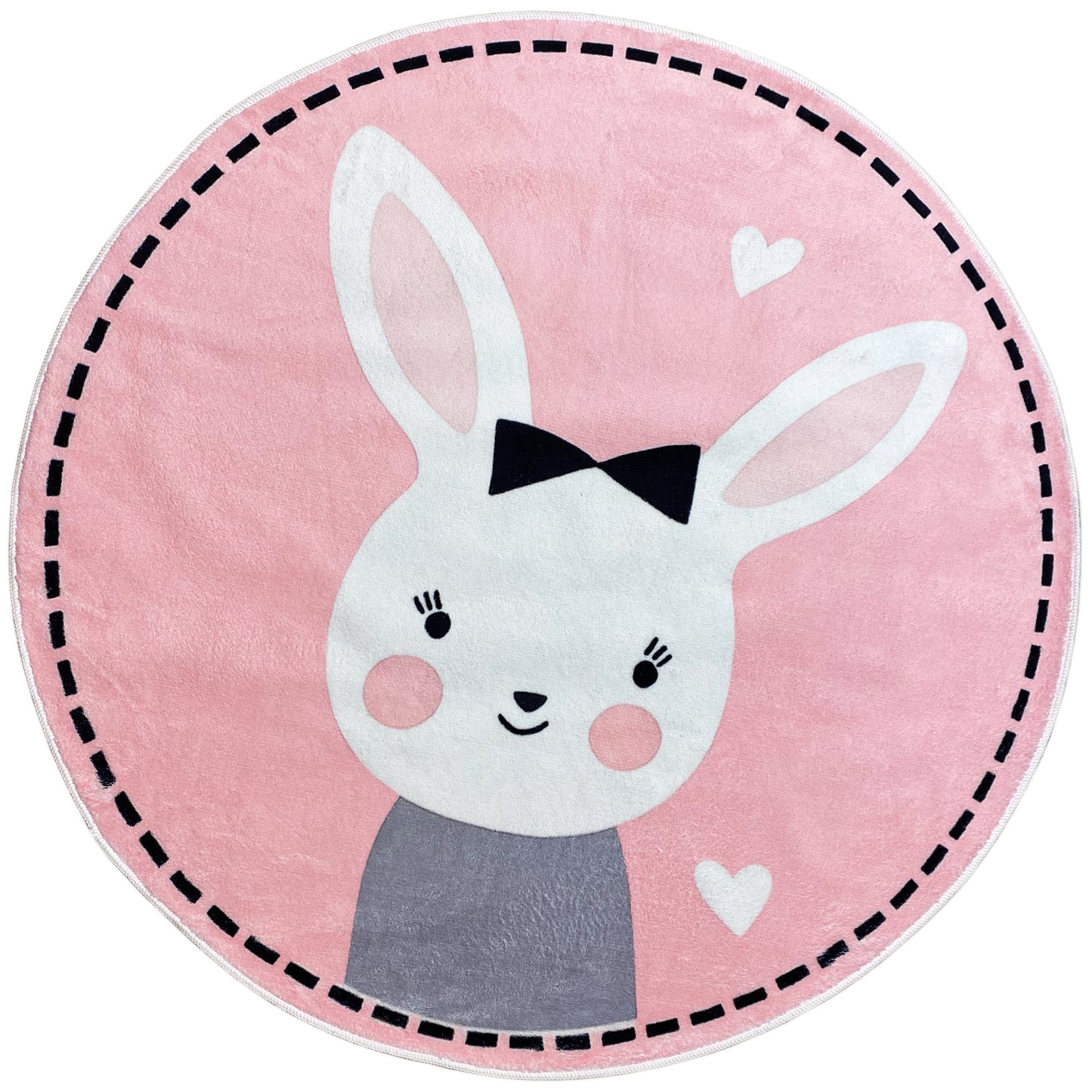 Tappeto rotondo per bambini Coniglio, 120 cm
