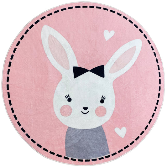 Tappeto rotondo per bambini Coniglio, 160 cm