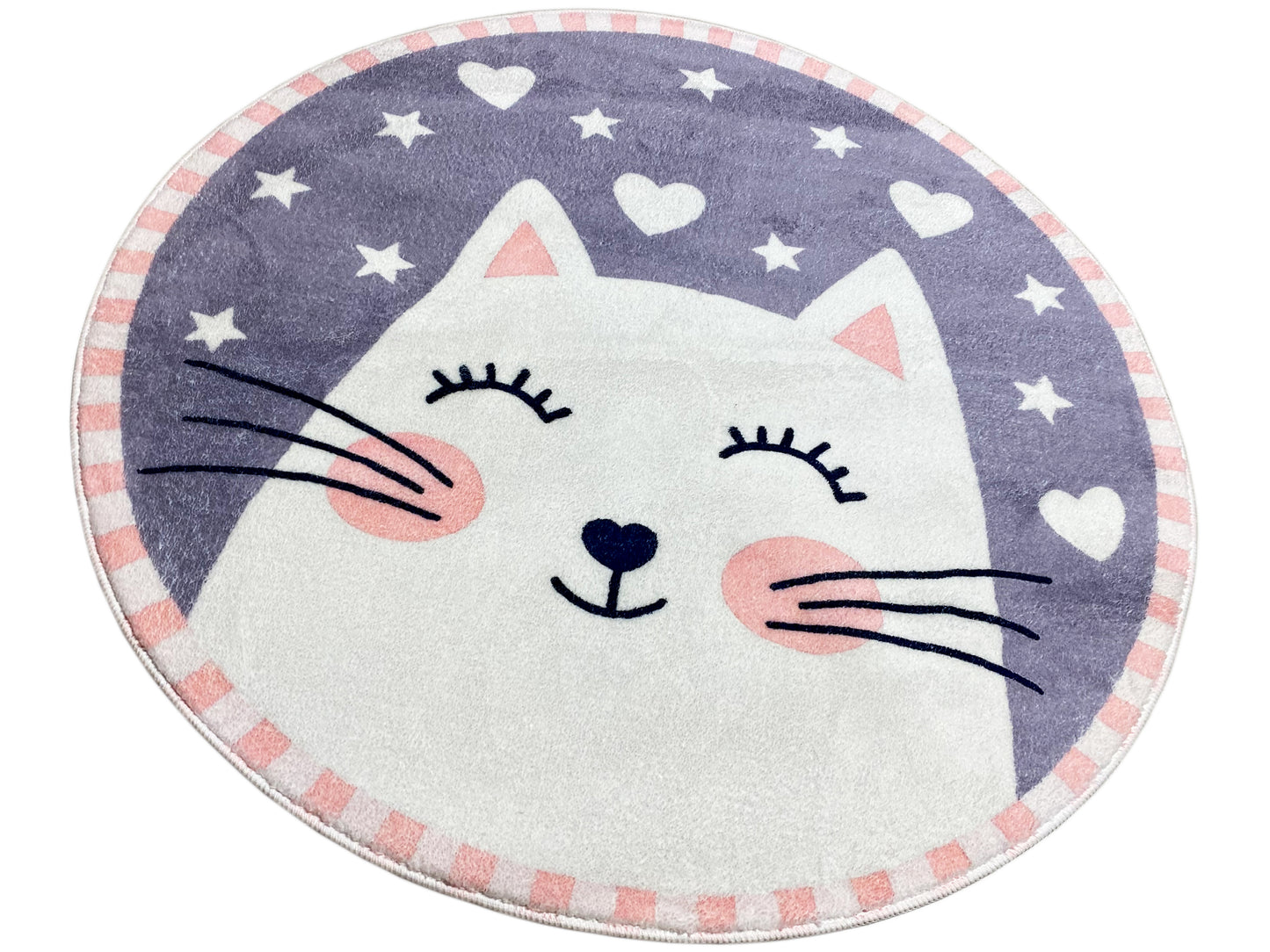 Tappeto rotondo per bambini Gatto, 100 cm