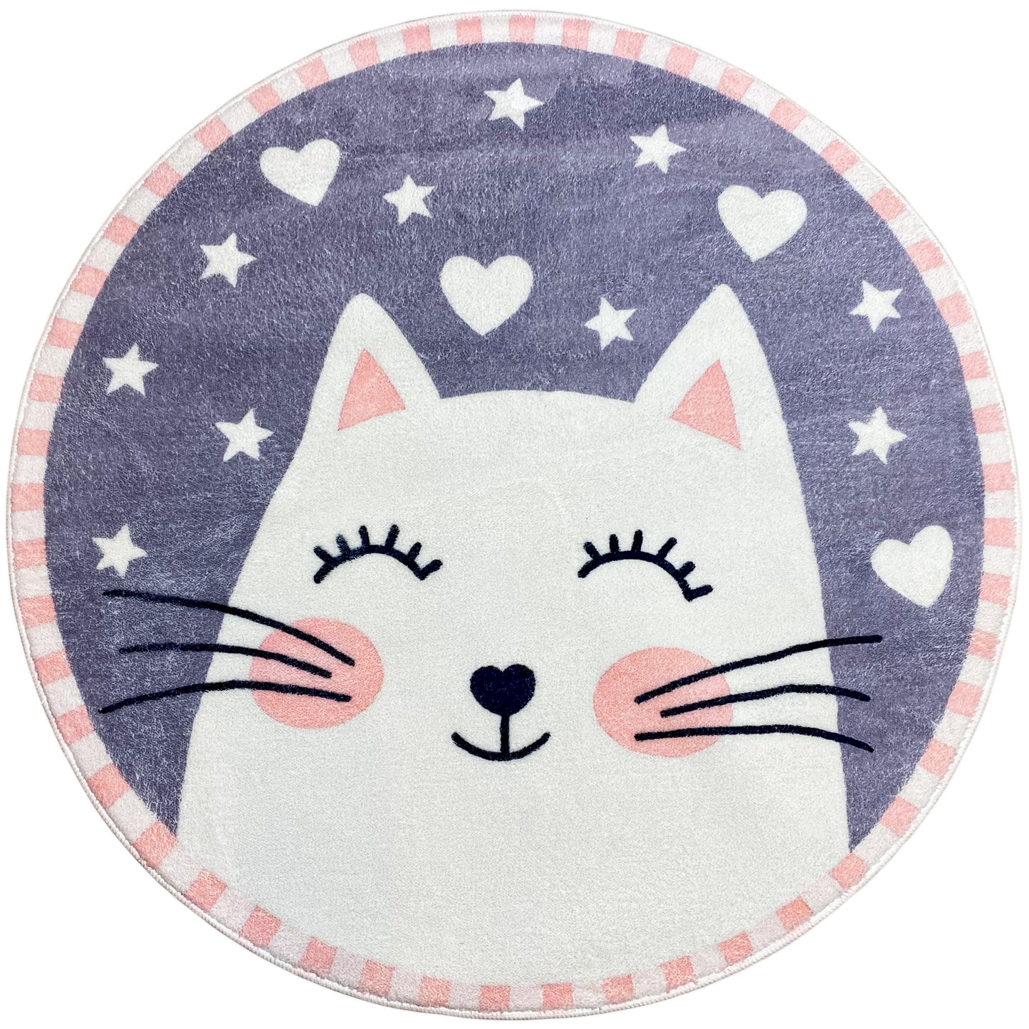 Tappeto rotondo per bambini Gatto, 100 cm