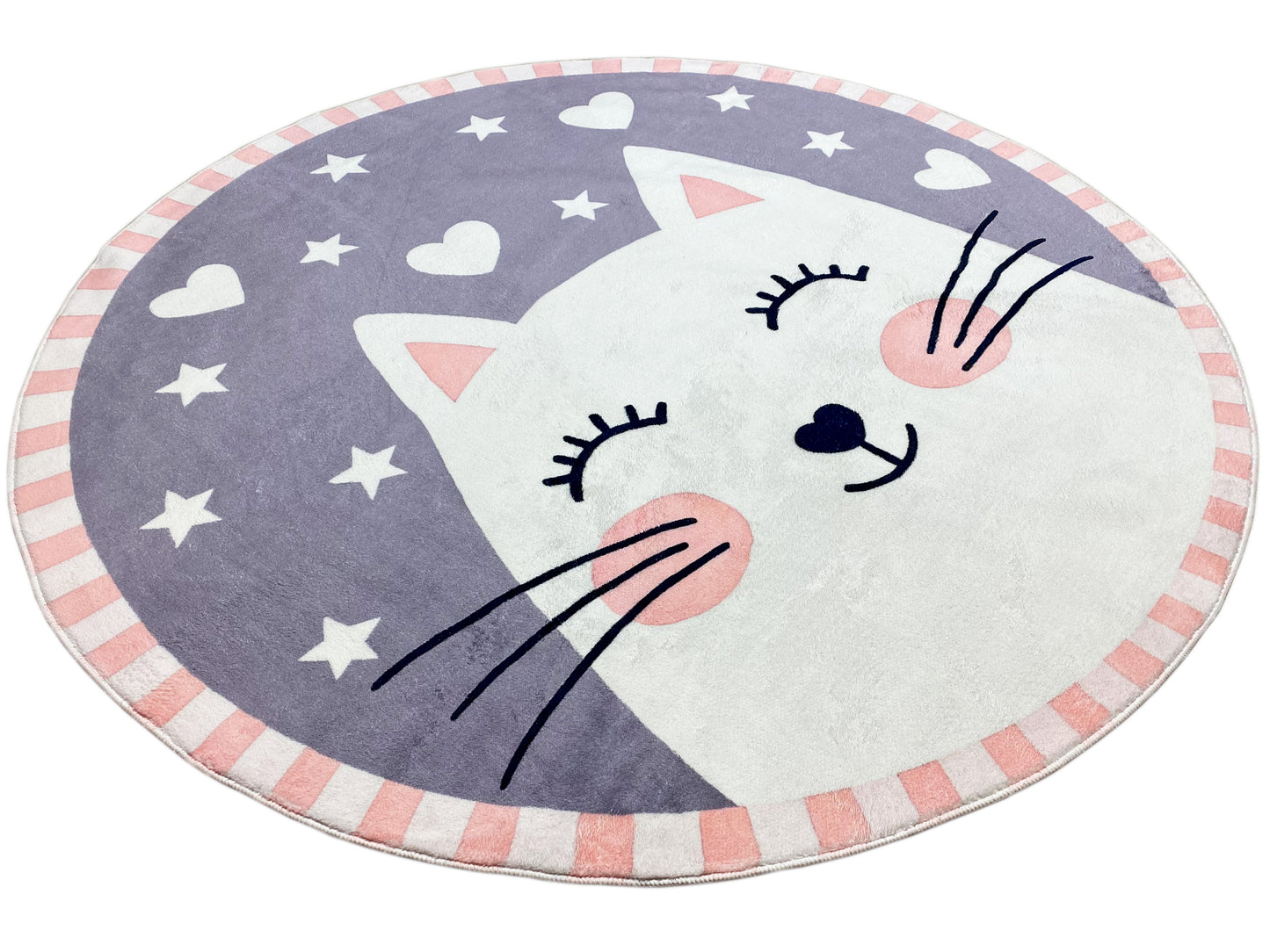 Tappeto rotondo per bambini Gatto, 120 cm