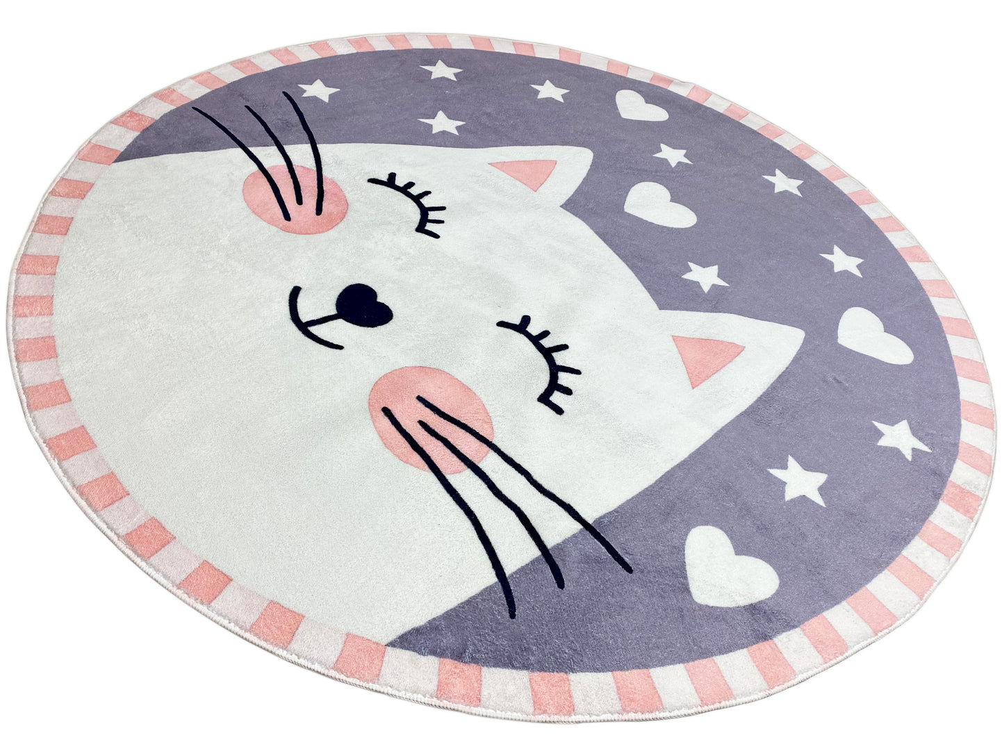 Tappeto rotondo per bambini Gatto, 160 cm