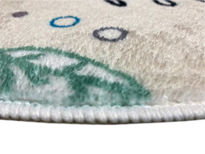 Tappeto rotondo per bambini Gatto, bianco, 100 cm