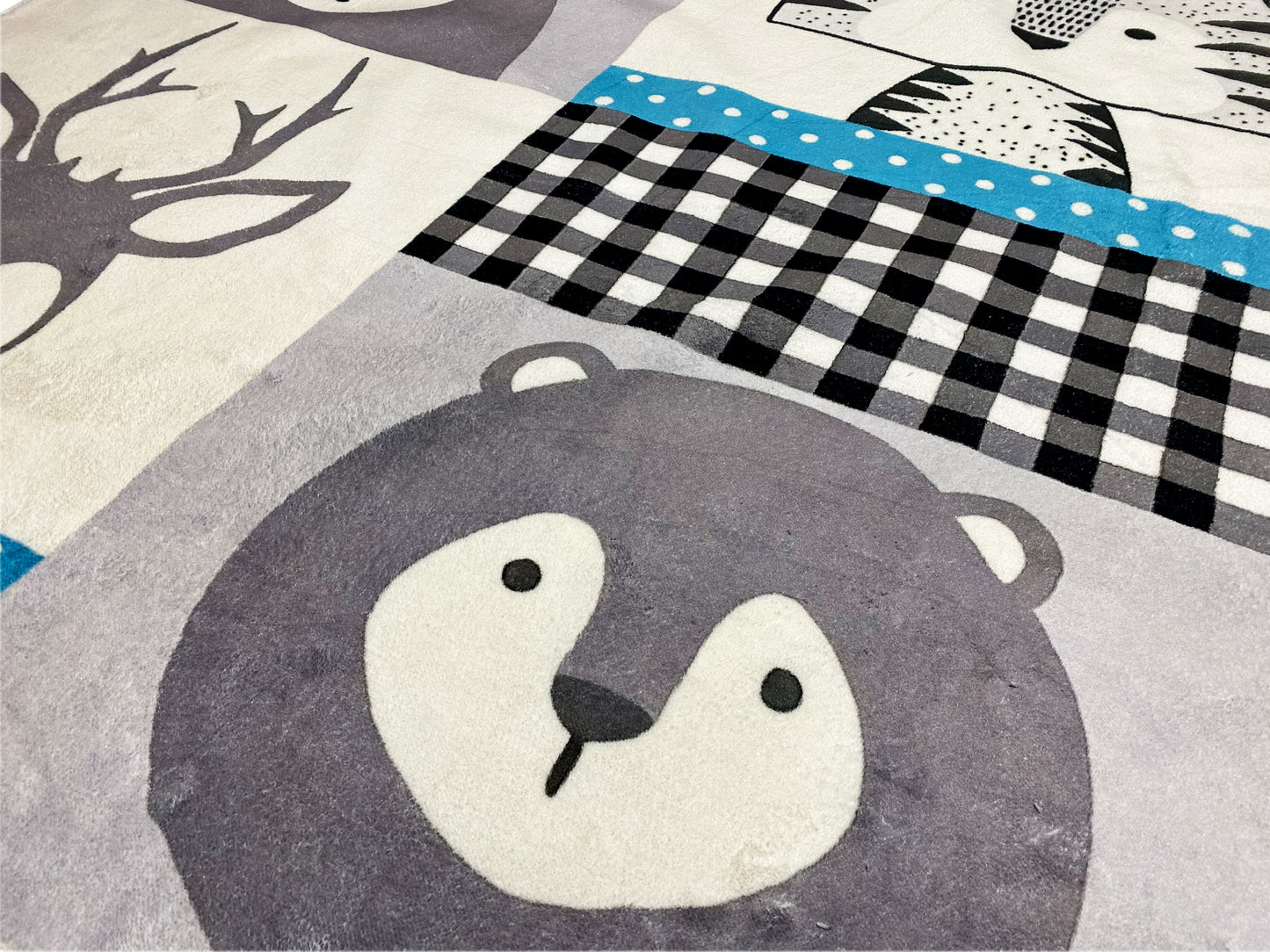 Tappeto rotondo per bambini Animali, 120 cm