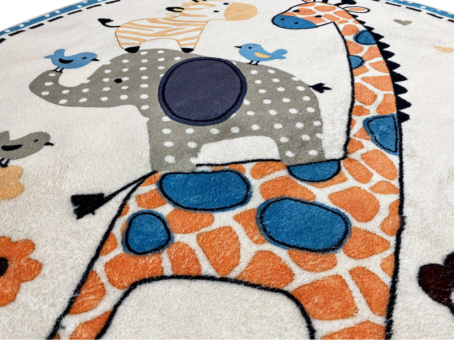 Tappeto rotondo per bambini Animali, 160 cm