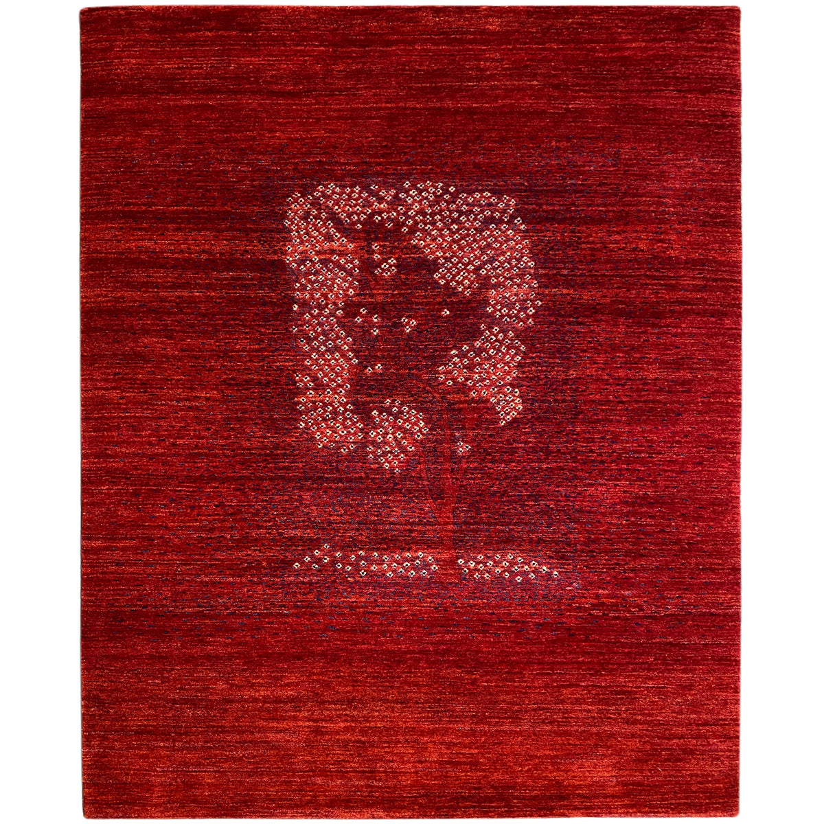 Roter Gabbeh-Luri Teppich mit dekorativem Medaillon-Motiv in hellem Muster