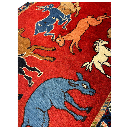  Hamedan Poshti Teppich Wolle 92x60 cm - Premium Hamedan-Poshti Teppiche from German Carpet Shop - Just €0! Shop now at German Carpet Shop