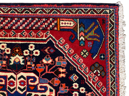Tappeto Poshti 66x63 cm, vista ravvicinata: bordi decorativi, ornamenti e frange sul bordo