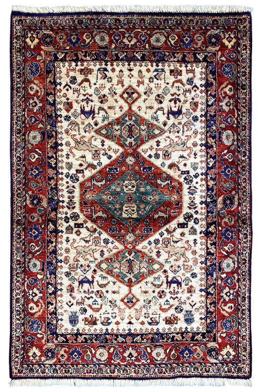  Qashqai Exklusiv (145x94 cm) - Premium Teppich from German Carpet Shop - Just €1020! Shop now at German Carpet Shop