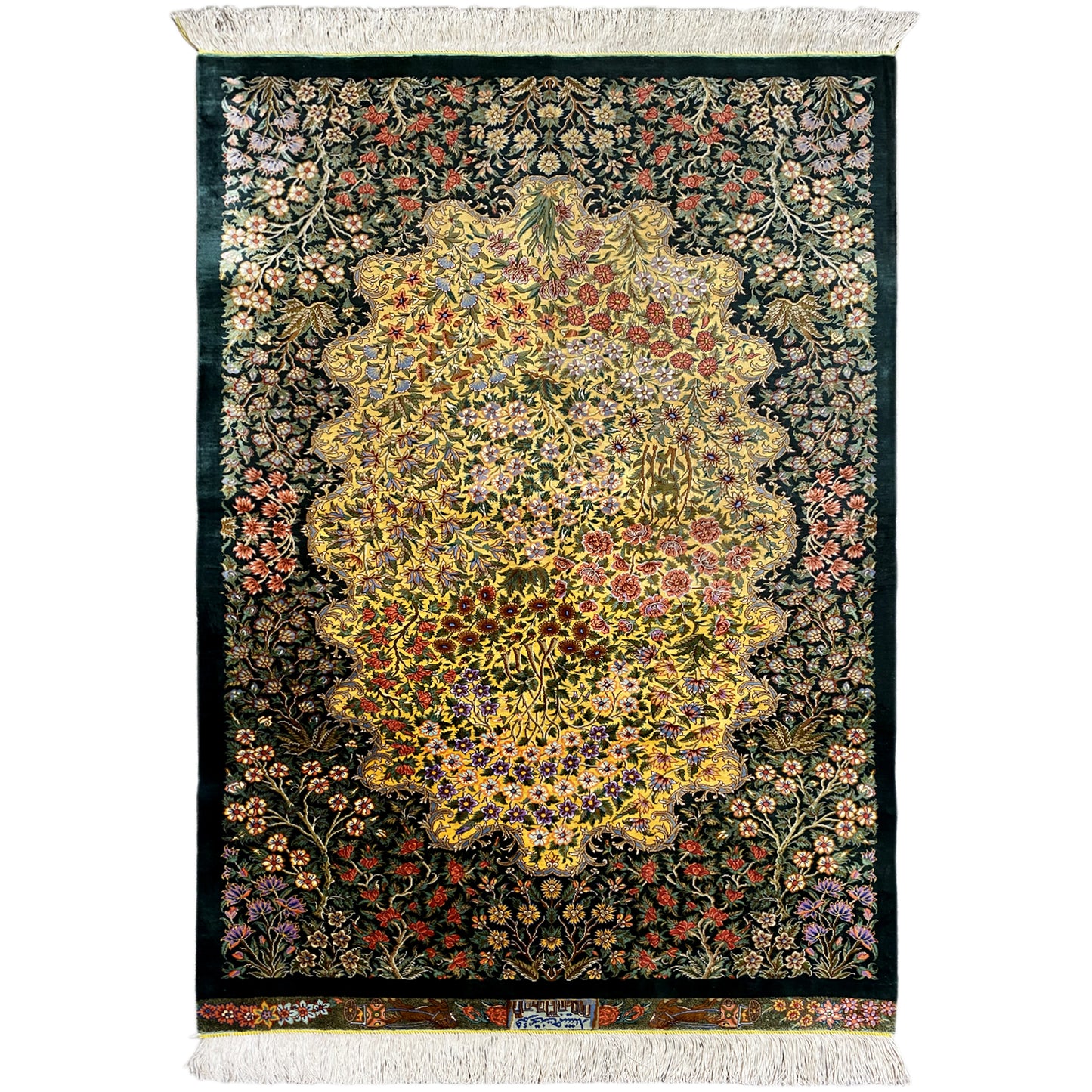 Tappeto Ghom in Seta - 900846 (123x79 cm)