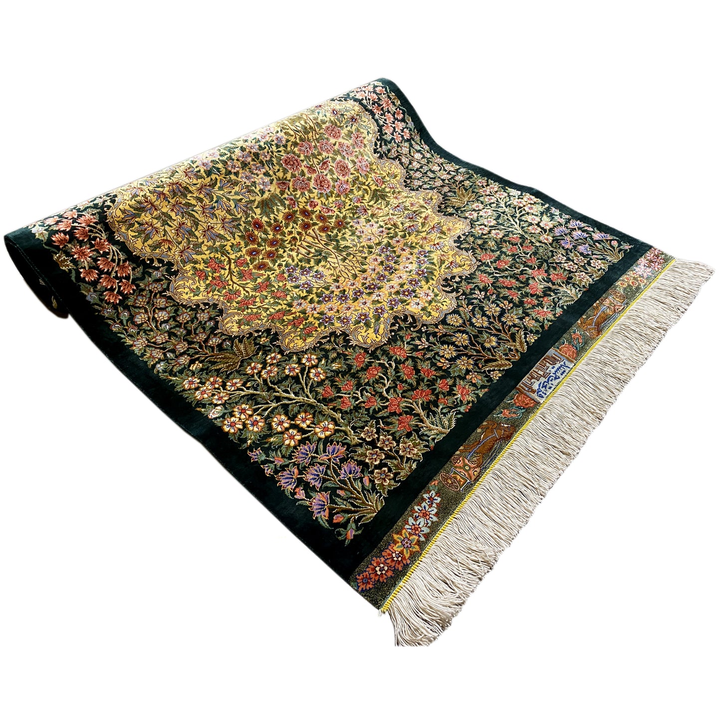 Tappeto Ghom in Seta - 900846 (123x79 cm)