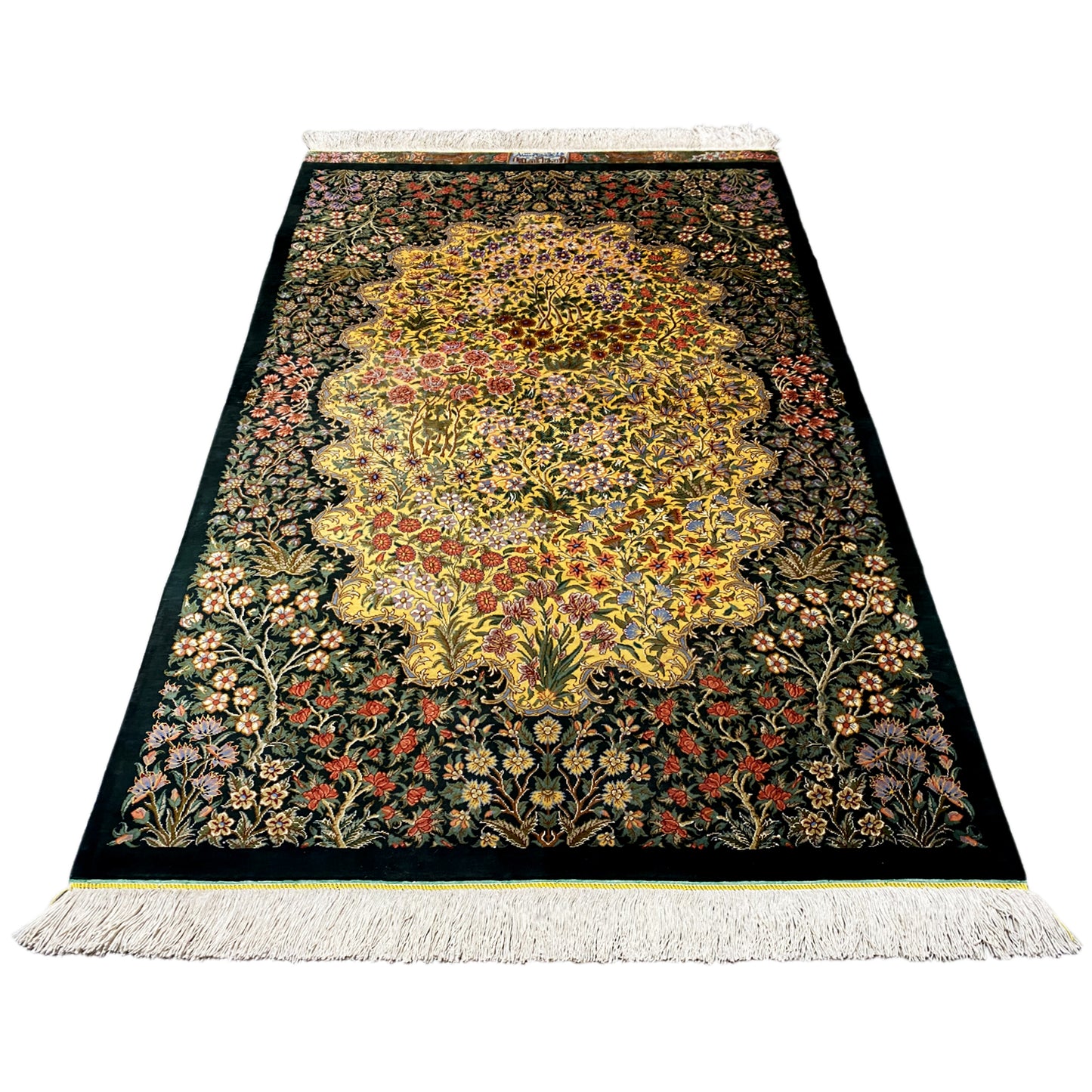 Tappeto Ghom in Seta - 900846 (123x79 cm)