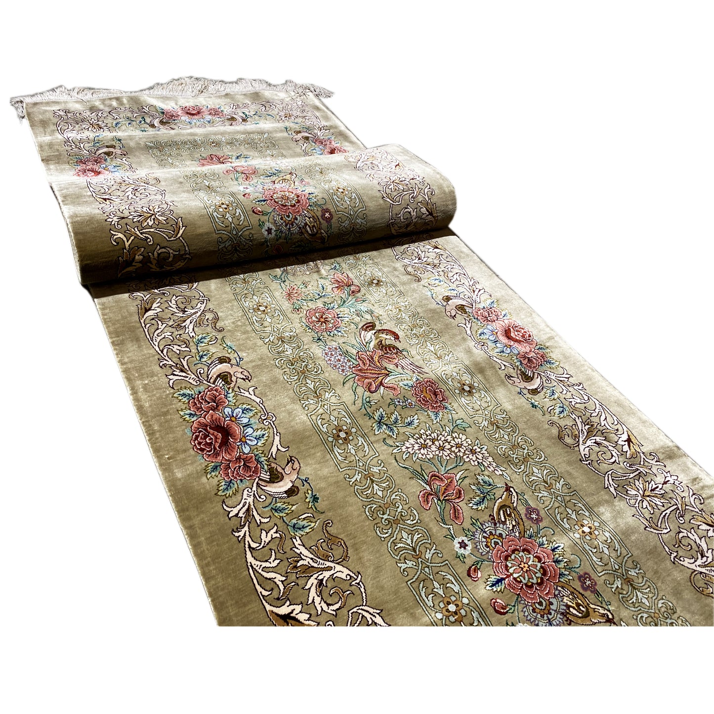 Tappeto Ghom in Seta - 904736 (195x53 cm)