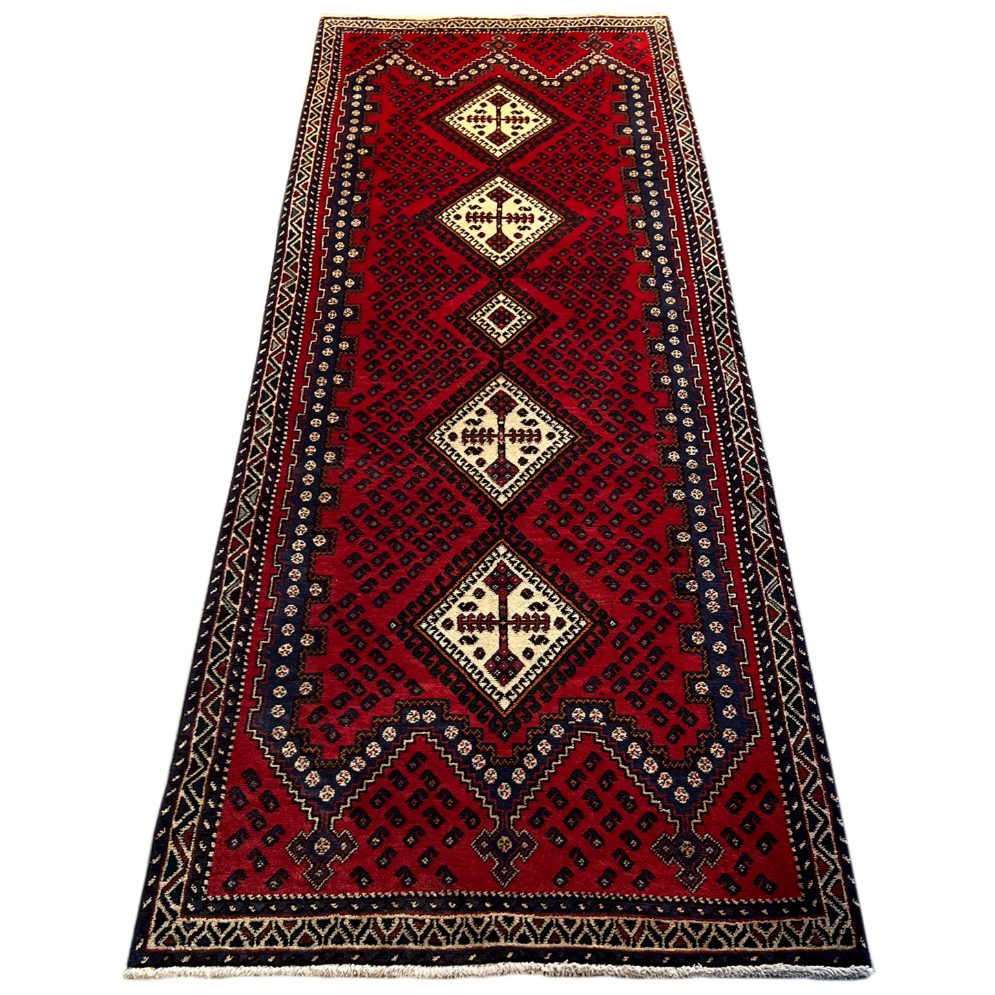  Roter Sirjan Läufer Teppich 282x89cm - Premium Sirjan Teppiche from German Carpet Shop - Just €0! Shop now at German Carpet Shop