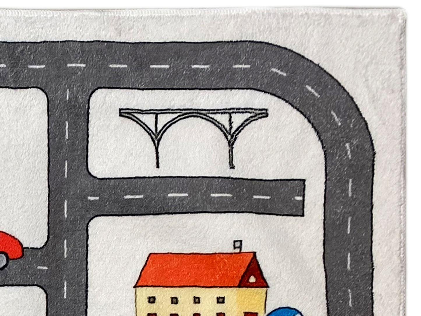Tappeto per bambini "Strada", beige, 90 × 160 cm