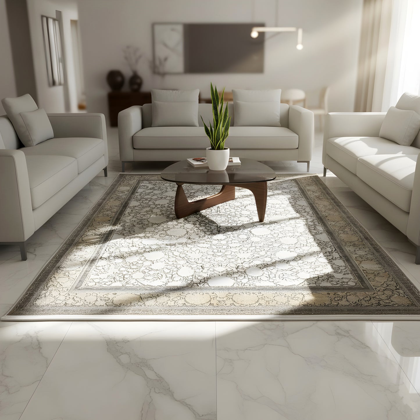 Tappeto argento-oro 170x240cm