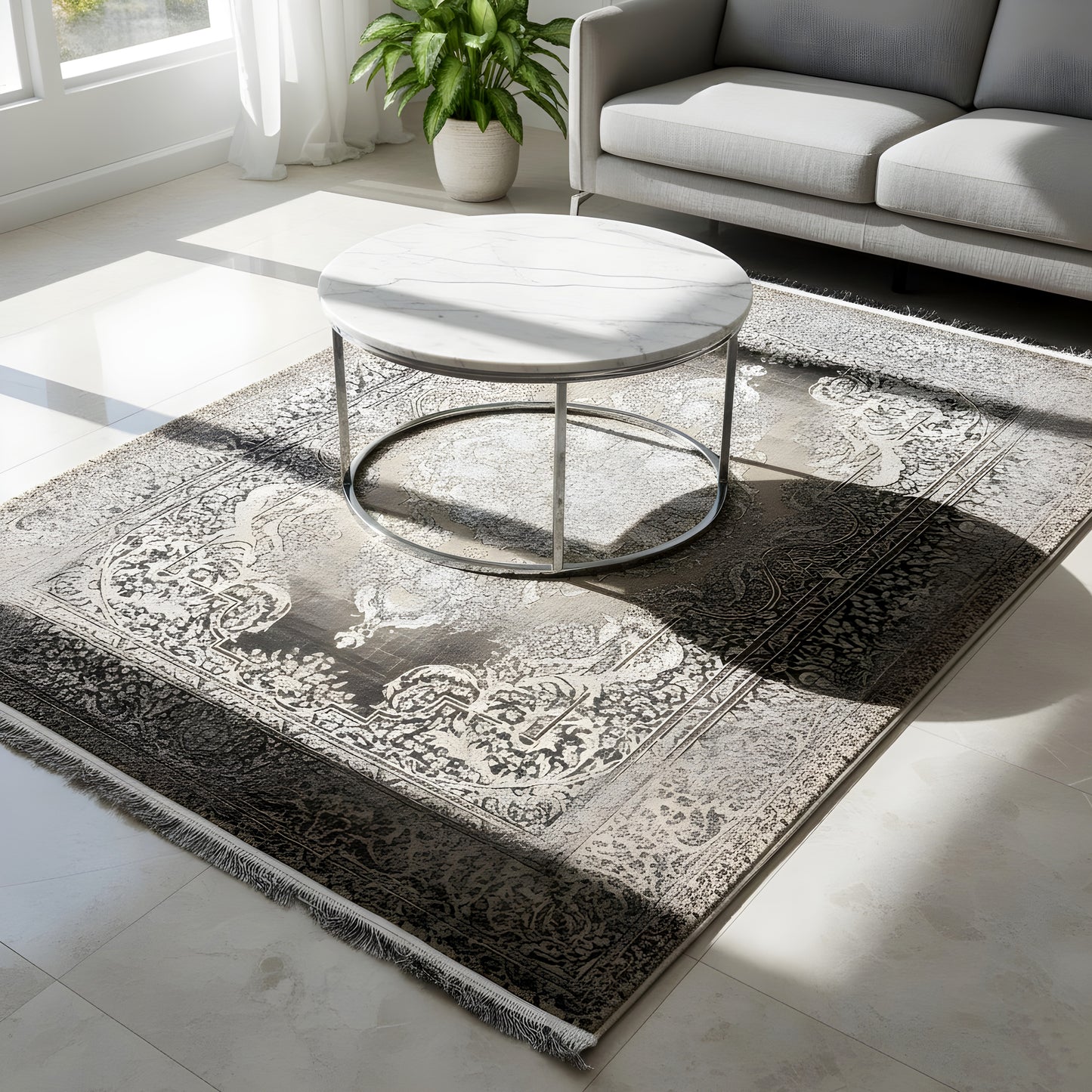 Medaglione argento antico 170x240cm