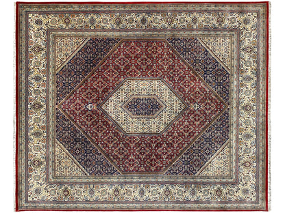 red-bidjar-rug-living-room-hand-knotted-10251