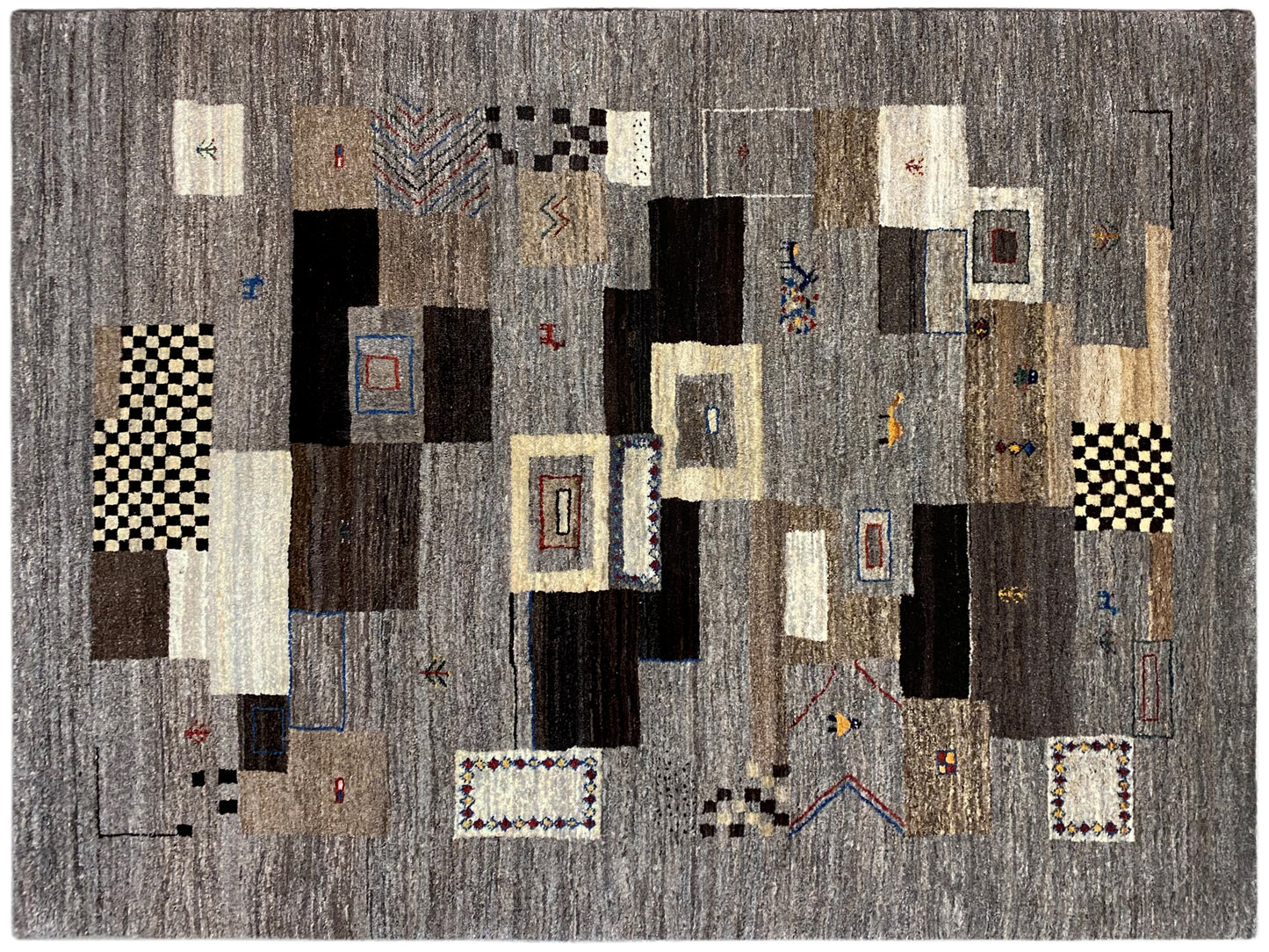 Hochwertiger Gabbeh Wollteppich pflanzengefärbt