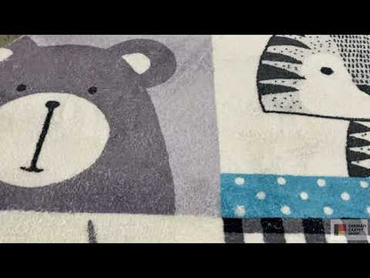 Tappeto rotondo per bambini Animali, 100 cm