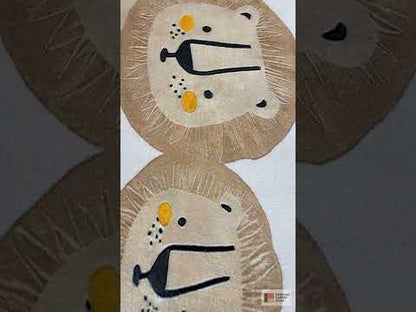Tappeto per bambini «Leone», beige, 90x160 cm