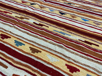 Qashqai Kelim Teppich robust pflegeleicht aus 100 Prozent Wolle