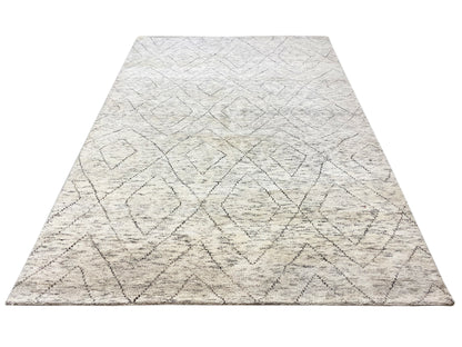 Moderner skandinavischer Berberteppich aus reiner Wolle