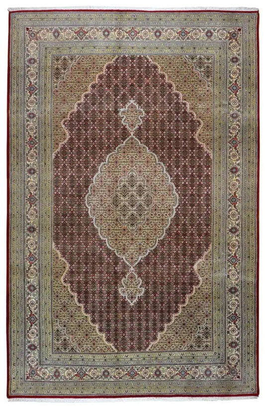  Indo Täbriz Teppich - 719392 (309x199 cm) - Premium Mahi from German Carpet Shop - Just €1500! Shop now at German Carpet Shop