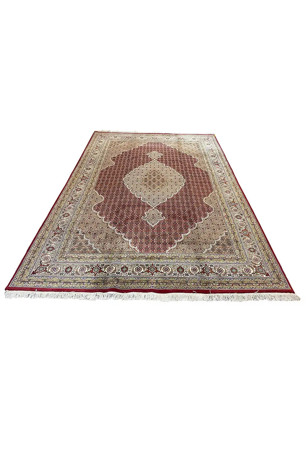  Indo Täbriz Teppich - 519402 (347x250 cm) - Premium Mahi from German Carpet Shop - Just €1800! Shop now at German Carpet Shop