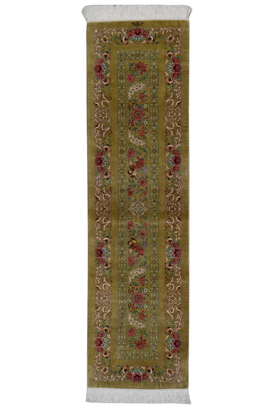  Ghom Seide Teppich - 904736 (195x53 cm) - Premium Teppich from German Carpet Shop - Just €6250! Shop now at German Carpet Shop