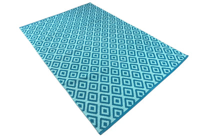 Moderner Kelim - Samak 04 Blue - German Carpet Shop