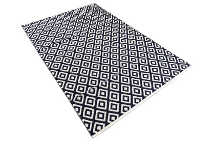 Moderne Kelim - Samak 04 Black - German Carpet Shop