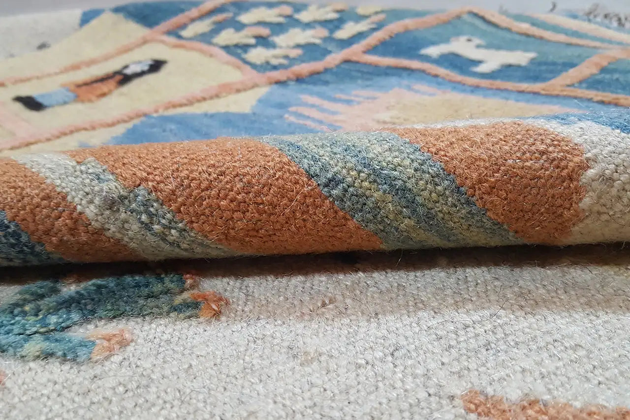  Kilim Qashqai  - 605616 (198x158 cm) - Premium Kelim from German Carpet Shop - Just €449! Shop now at German Carpet Shop