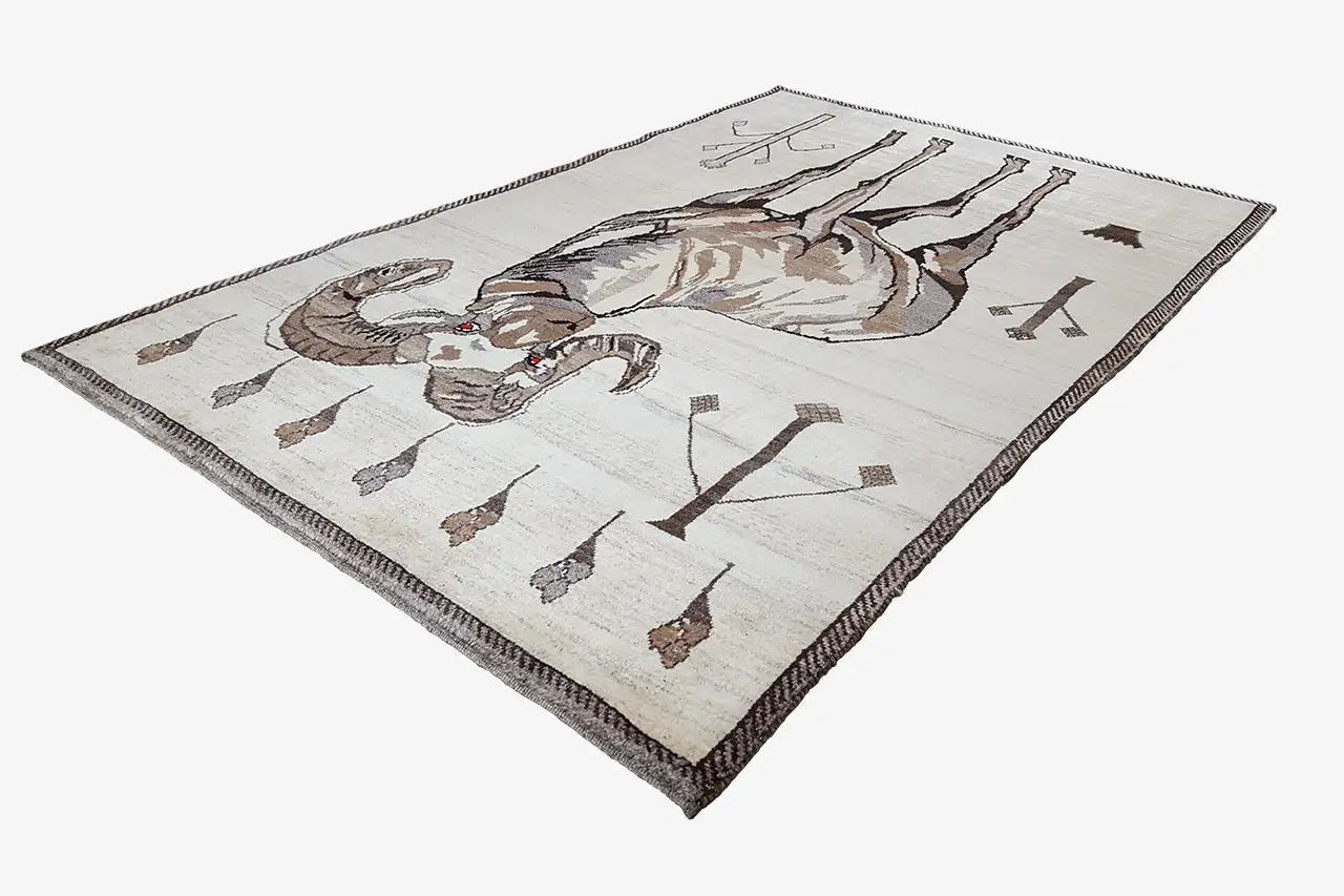 Löwen Gabbeh (191x122 cm) - German Carpet Shop